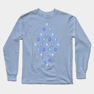 Blue raindrops Long Sleeve T-Shirt